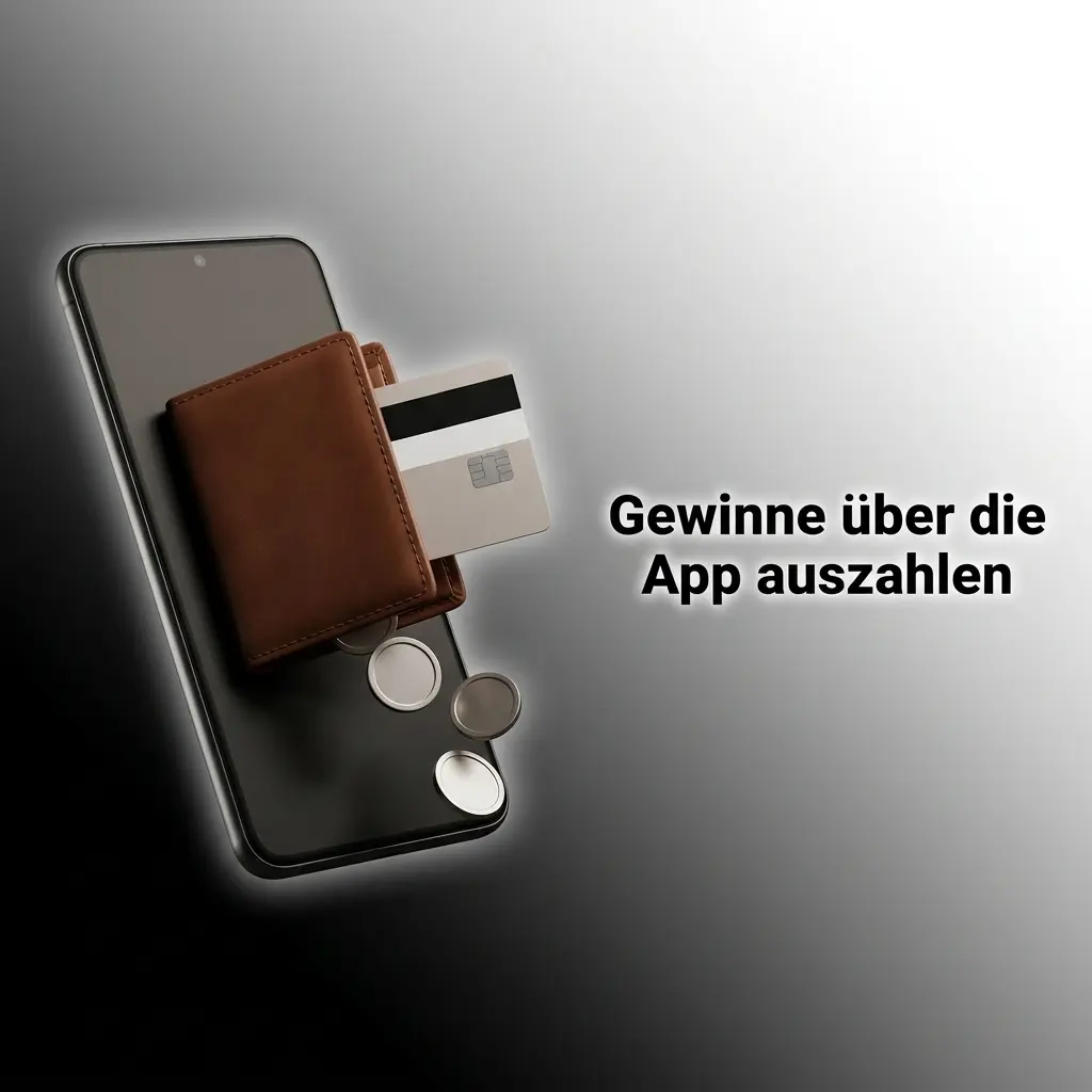 App-Auszahlungsprozess: Menü aufrufen, Bonusstatus prüfen, Methode wählen und Auszahlung bestätigen