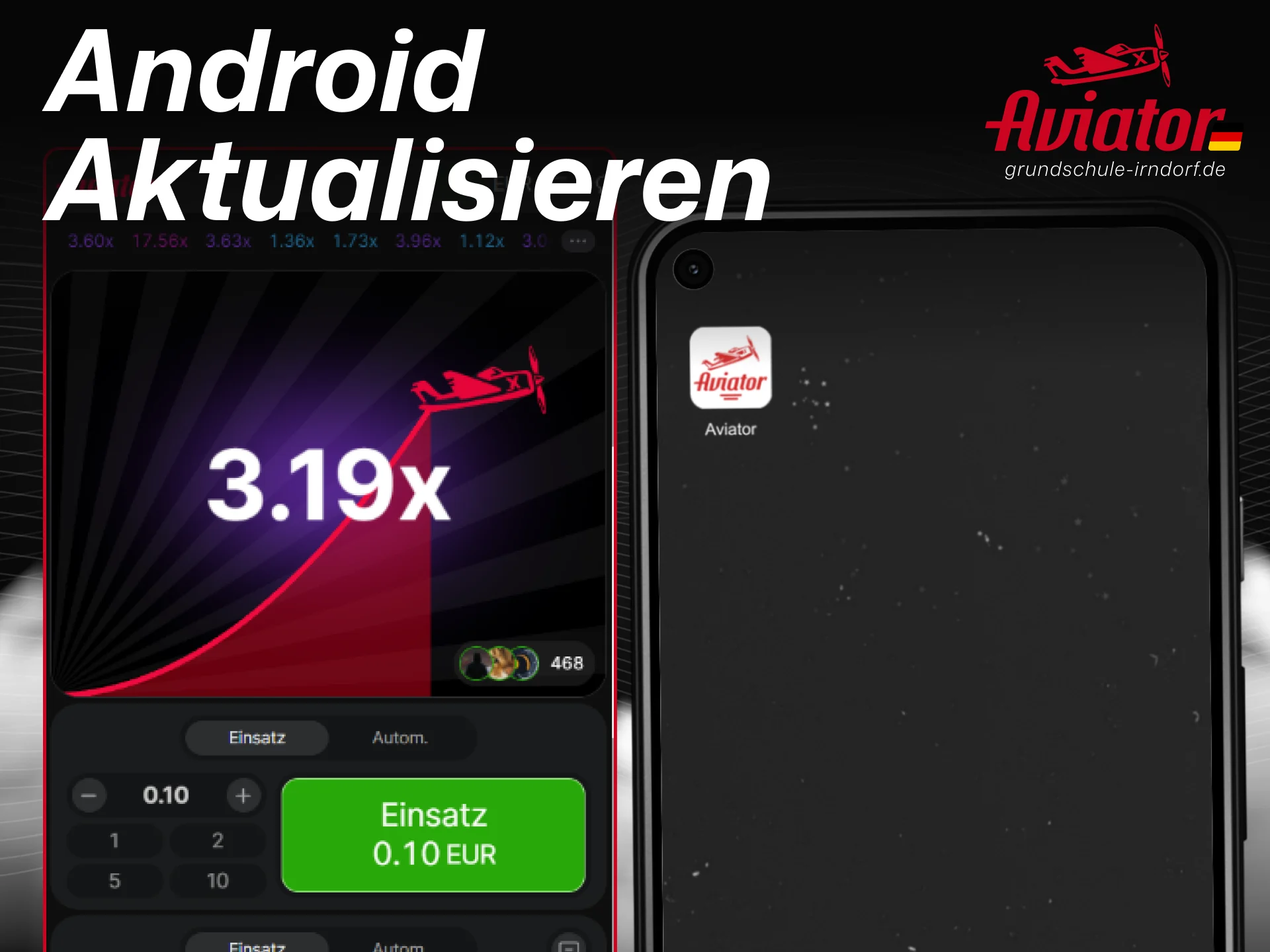 Aktualisieren Sie die mobile Aviator-App auf Ihrem Android-Gerät auf die neueste Version.