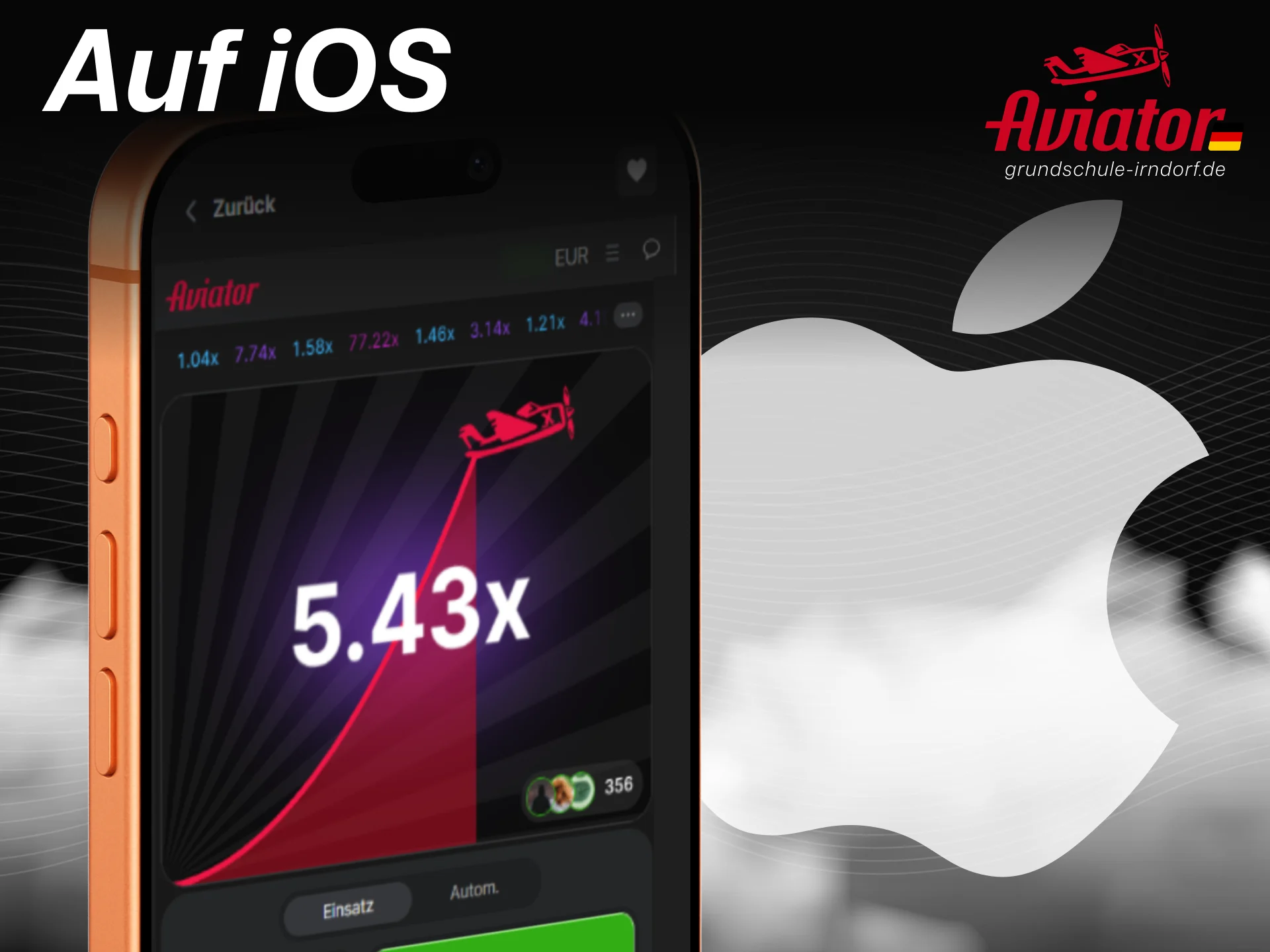 Laden Sie die offizielle Aviator-App für iOS-Geräte (iPhone und iPad) herunter.