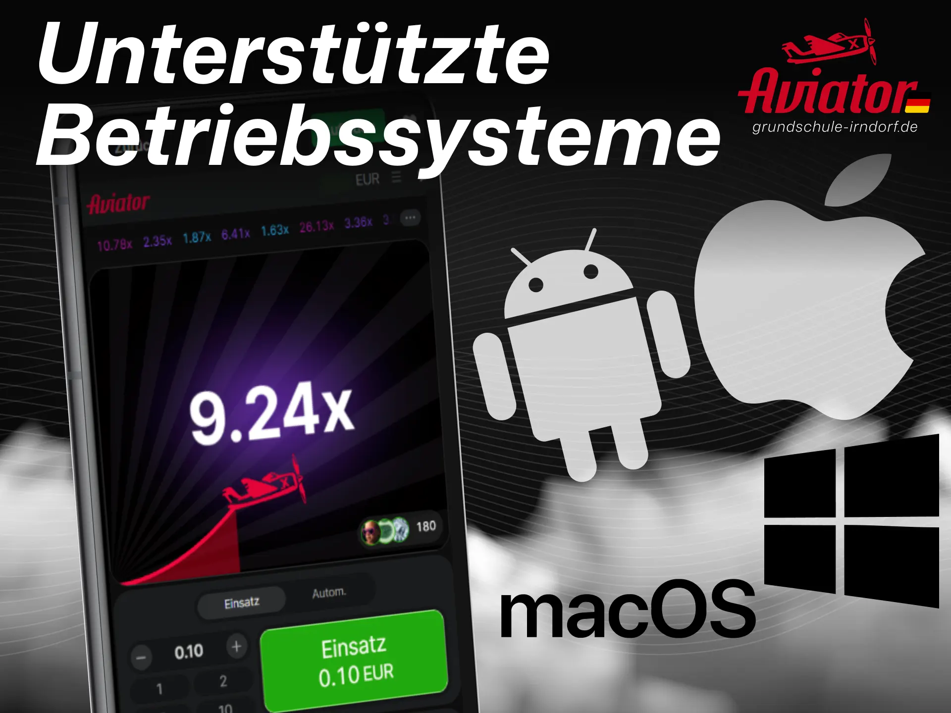 Erfahren Sie mehr über die unterstützten Betriebssysteme für die Aviator-App.