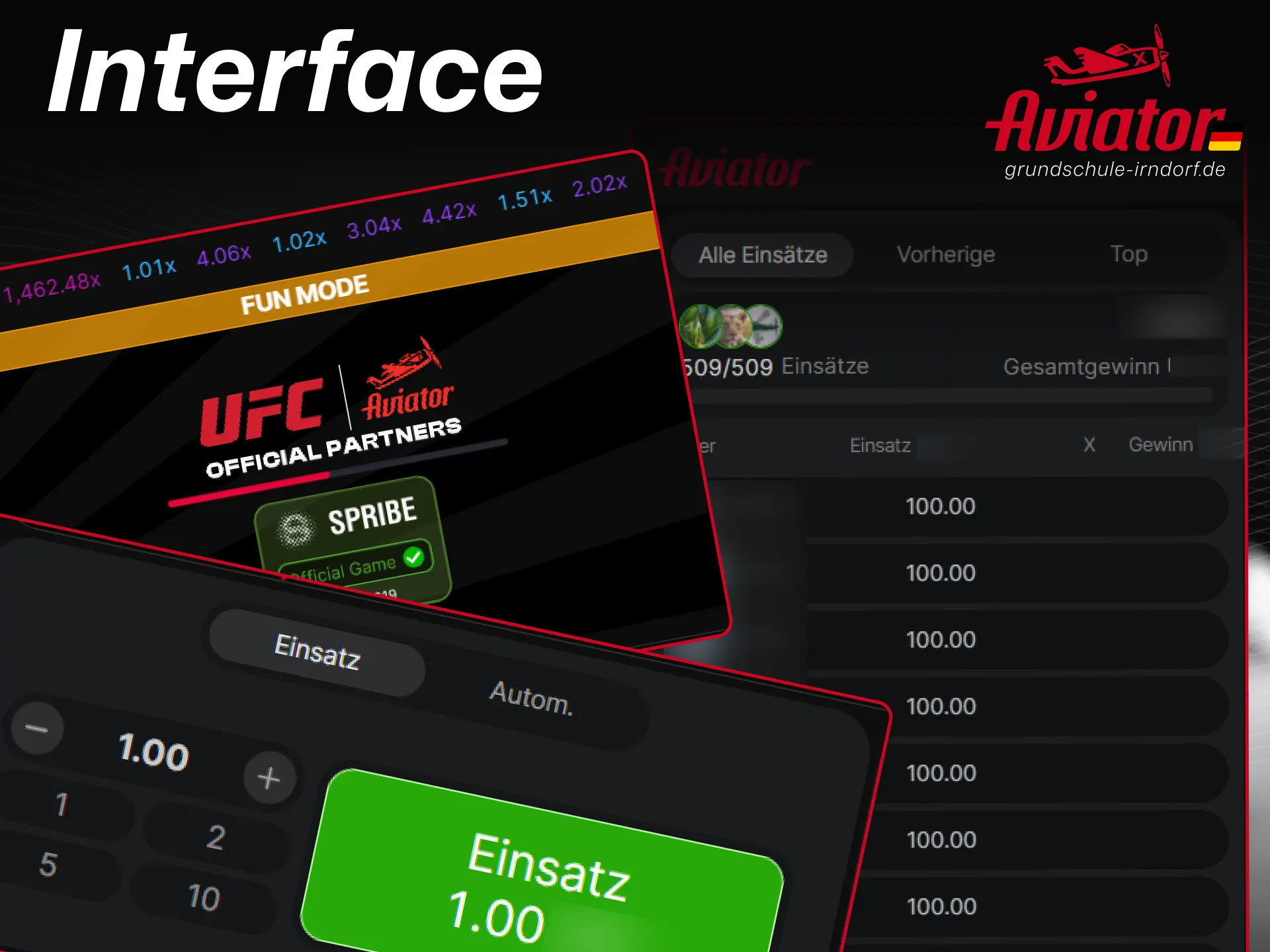 Entdecken Sie das Interface, die Statistiken und die Wettoptionen im Aviator-Demo-Spiel.